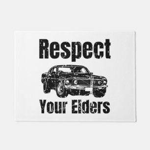Funny Car - Vintage Respect Your Elders Classic Mu Doormat