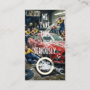Funny Car Wash / Detailing Service Business Card