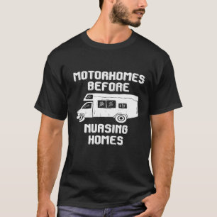 Funny Caravan Camper Rv Pilot Camp Camping T-Shirt