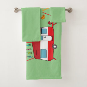 Funny Caravan Gifts - Love Caravans Bath Towel Set