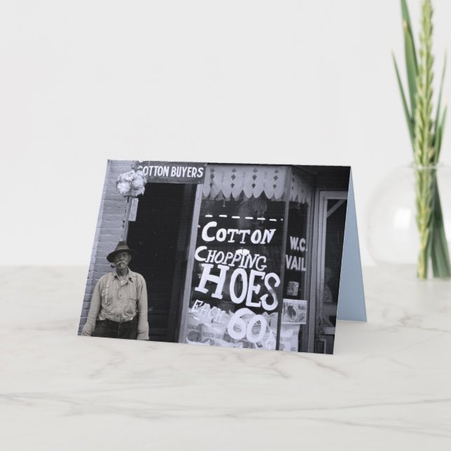 Funny Card - Cotton Chopping Hoes (Front)