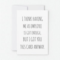 Funny Card for Boss Day - Card from Employee