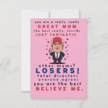 Funny Card for Mom from Daughter, Son, Kids.