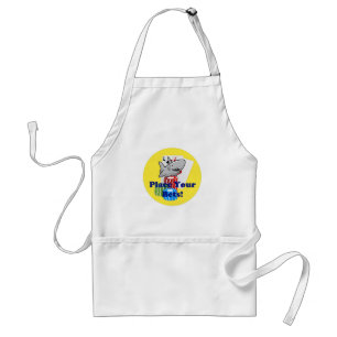 Funny Card Shark Gambling Cartoon with Poker Chips Standard Apron