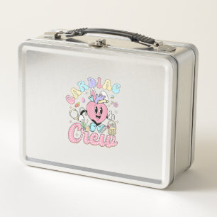 Funny Cardiac Crew Easter Day CVICU Nurse Cardiolo Metal Lunch Box