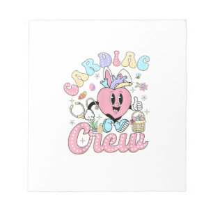 Funny Cardiac Crew Easter Day CVICU Nurse Cardiolo Notepad