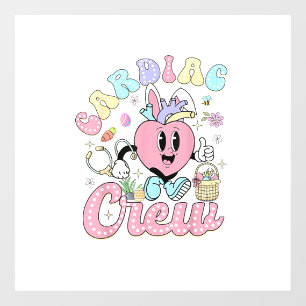 Funny Cardiac Crew Easter Day CVICU Nurse Cardiolo Window Cling
