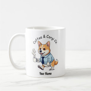 Funny Cardigan Welsh Corgi Business Suit Coffee Mug