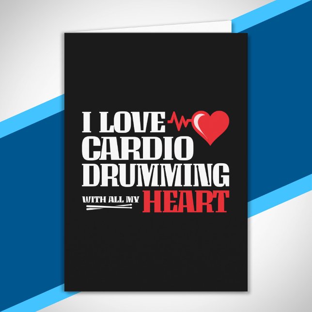 Funny Cardio Drumming Quote Fitness Motivation Card (Creator Uploaded)