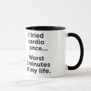 Funny Cardio Gym Motivational Humour Mug