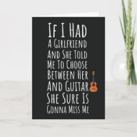Funny Cards For Male Guitar Players Men Teen Boys