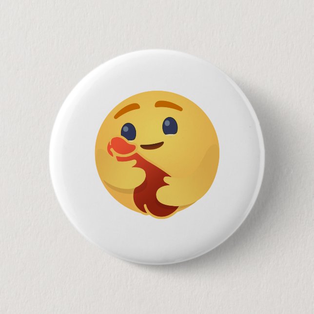 Funny Care Emojis Facebook 2 Inch Round Button (Front)