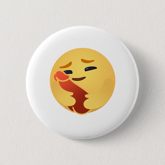 Funny Care Emojis Facebook 2 Inch Round Button (Front)