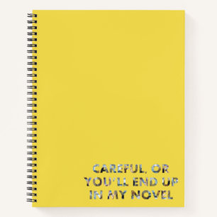Funny Careful, or in my novel (w/ faces) Writers Notebook