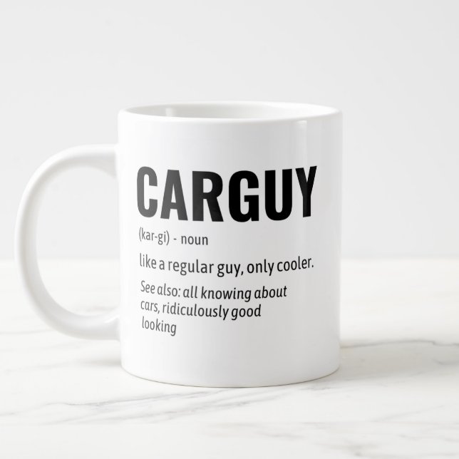 Funny Carguy Dictionnaire Définition Café Mug (Gauche)