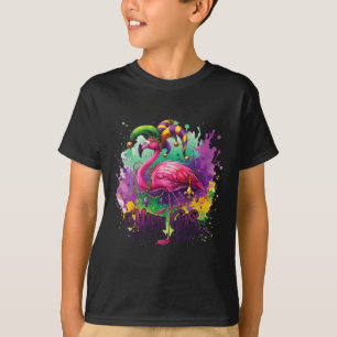 Funny Carnival Party Flamingo Mardi Gras T-Shirt