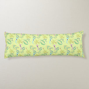 Funny carnivorous plants drawing seamless pattern body pillow
