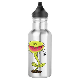 Funny carnivorous Venus fly trap plant cartoon 532 Ml Water Bottle