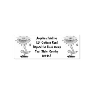 Funny carnivorous Venus fly trap plant cartoon Self-inking Stamp