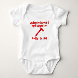 funny carpenter baby bodysuit