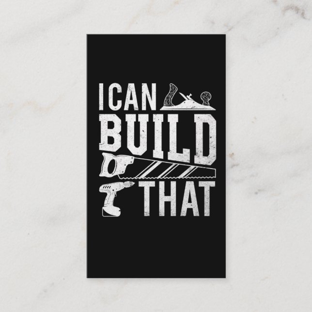 Funny Carpenter Father Humour Woodworking Business Card (Front)