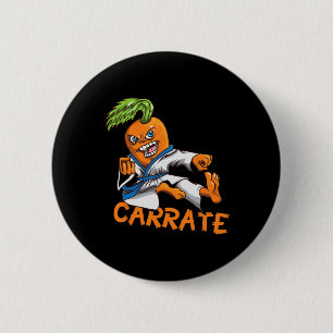 Funny Carrate Carrot Karate Mail Martial Arts Mart 2 Inch Round Button