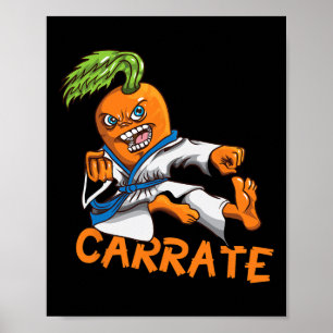 Funny Carrate Carrot Karate Mail Martial Arts Mart Poster