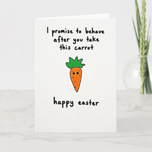 Funny Carrot Easter Card