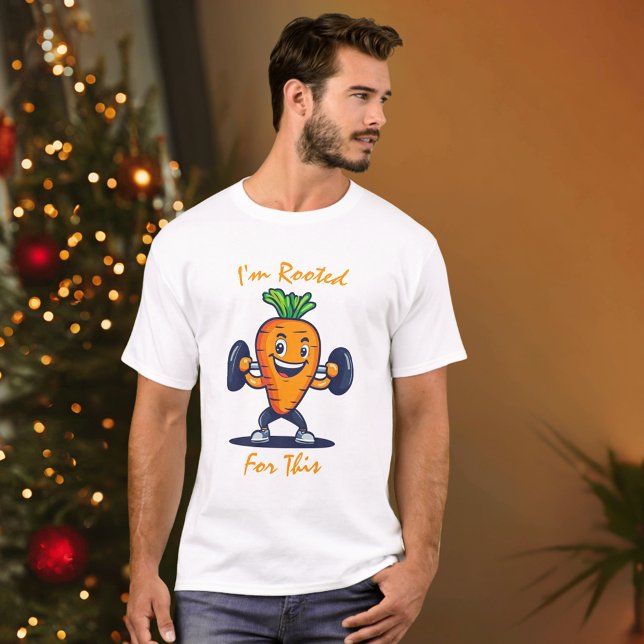 Funny Carrot Gym T-Shirt - Je suis enraciné pour c (Créateur téléchargé)