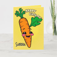 Funny Carrot Happy Birthday
