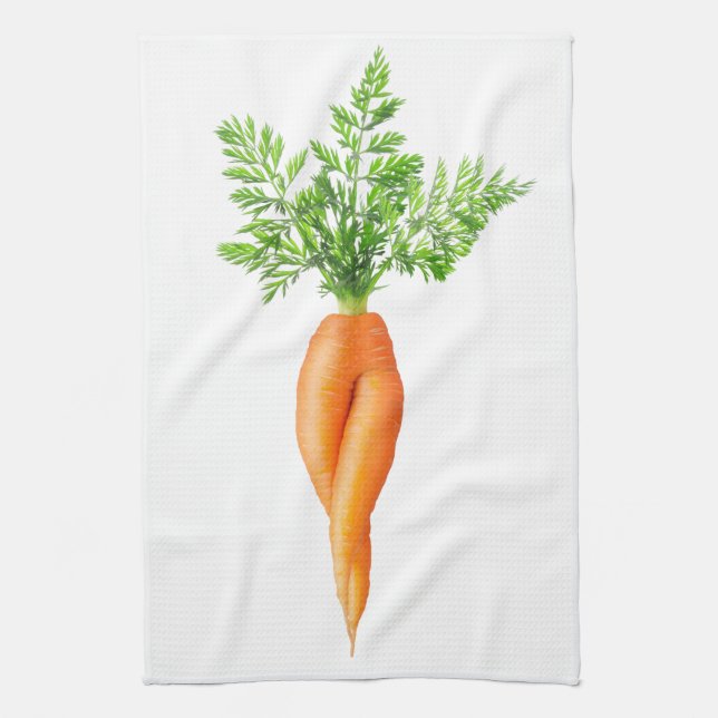 Funny carrot kitchen towel (Vertical)