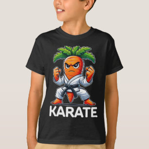 Funny Carrot Martial Arts Fighter Black Belt Karat T-Shirt