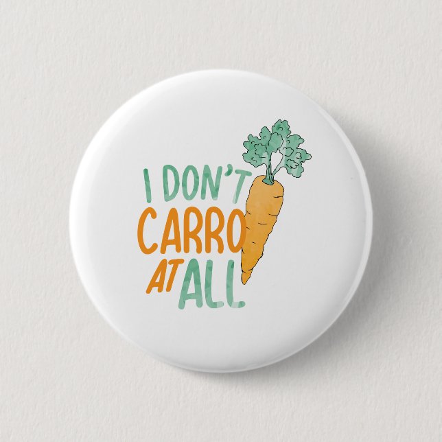 Funny Carrot Pun Art Food Jokes Carrot Art Design 2 Inch Round Button (Front)