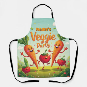 Funny Carrot Tomato Pea Apron