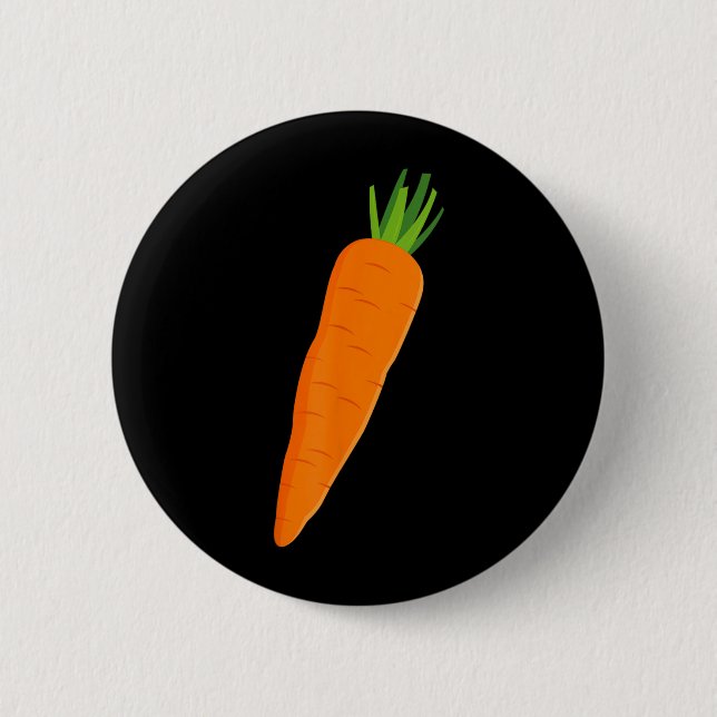 Funny Carrot Vegetable Halloween 2 Inch Round Button (Front)
