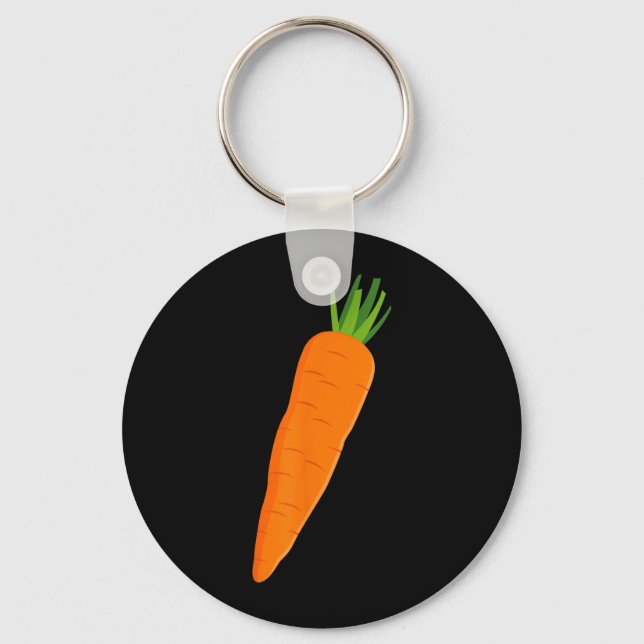 Funny Carrot Vegetable Halloween Keychain (Front)