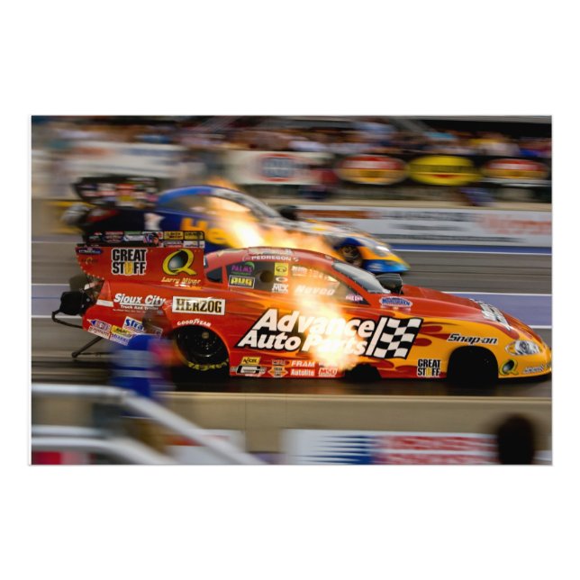 Funny Cars Drag Racing Photo Print (Front)