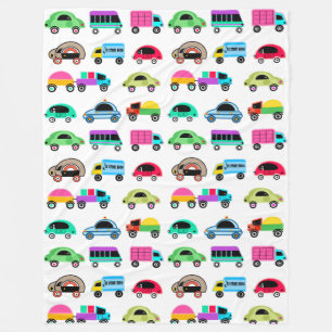 Funny cars fleece blanket