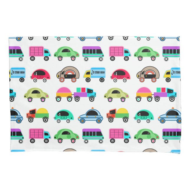 Funny cars  pillowcase (Front)