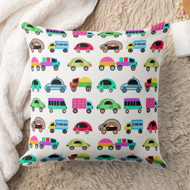 Funny cars throw pillow (Blanket)