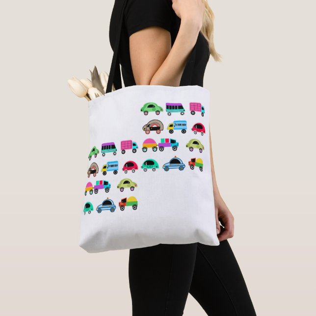 Funny cars  tote bag (Close Up)