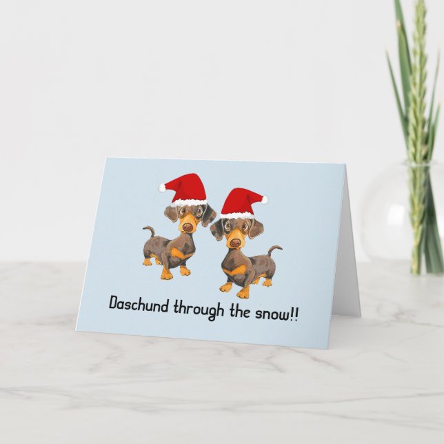 Funny Carte de Noël personnalisée pour chien (Devant)
