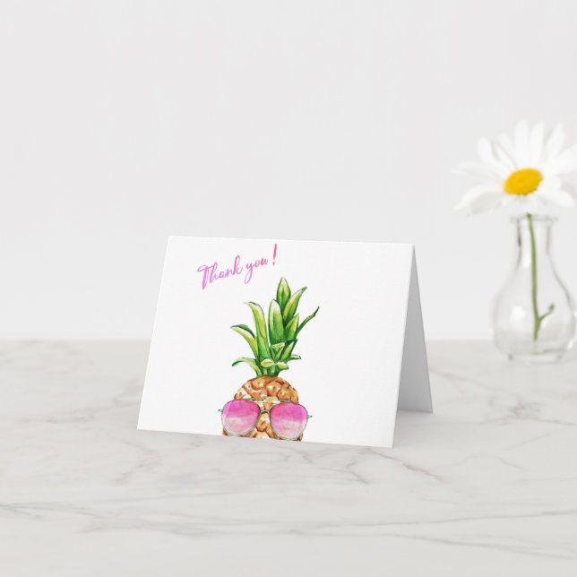 Funny Carte de remerciements ananas (Petite plante)