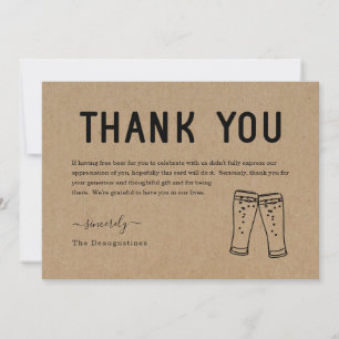 Funny Carte de remerciements de bière libre