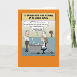Funny Carte Halloween : Zombie aîné