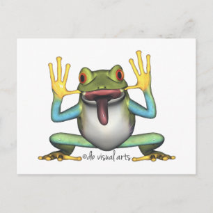 Funny Carte postale de carte postale de grenouille