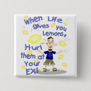 Funny Cartoon 2 Inch Square Button