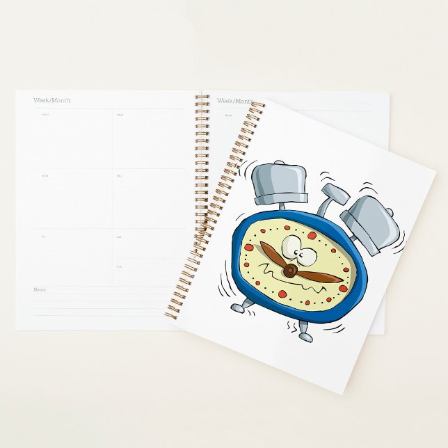 Funny Cartoon Alarm Clock Quirky Waking Up Planner (Creator Uploaded)