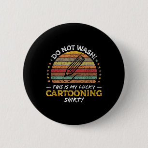 Funny Cartoon Artist, Cartoon Drawings Quote Graph 2 Inch Round Button
