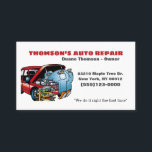 Funny Cartoon Automotive Mechanic Auto Business Card<br><div class="desc">Funny Cartoon Automotive Mechanic Auto Business Card.</div>